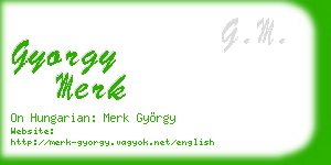 gyorgy merk business card
